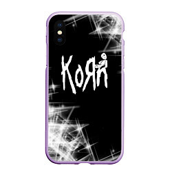 Чехол iPhone XS Max матовый Korn КоРн, цвет: 3D-сиреневый