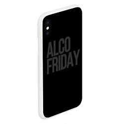 Чехол iPhone XS Max матовый Alco friday, цвет: 3D-белый — фото 2