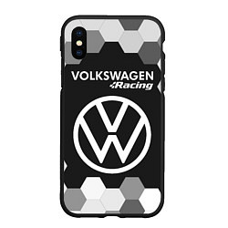 Чехол iPhone XS Max матовый VOLKSWAGEN RACING Графика, цвет: 3D-черный