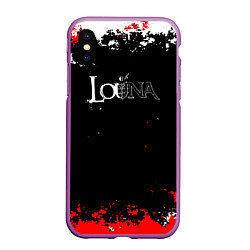 Чехол iPhone XS Max матовый Louna Tracktor Bowling, цвет: 3D-фиолетовый