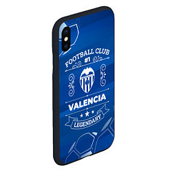 Чехол iPhone XS Max матовый Valencia FC 1, цвет: 3D-черный — фото 2