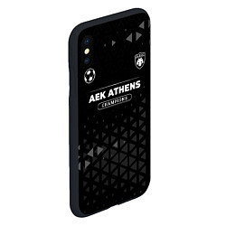 Чехол iPhone XS Max матовый AEK Athens Форма Чемпионов, цвет: 3D-черный — фото 2