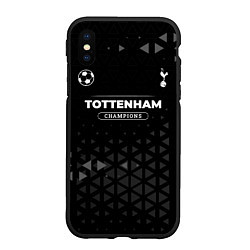 Чехол iPhone XS Max матовый Tottenham Форма Champions, цвет: 3D-черный