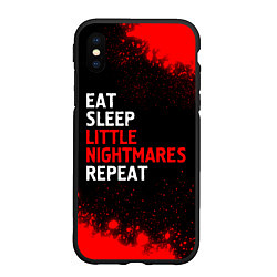 Чехол iPhone XS Max матовый Eat Sleep Little Nightmares Repeat, цвет: 3D-черный