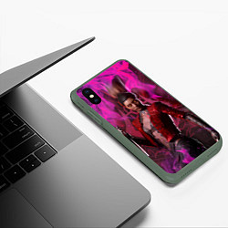 Чехол iPhone XS Max матовый Vampire Punk Bloodhunt, цвет: 3D-темно-зеленый — фото 2