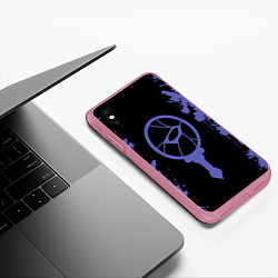 Чехол iPhone XS Max матовый Малкавиан The Masquerade Bloodhunt, цвет: 3D-малиновый — фото 2