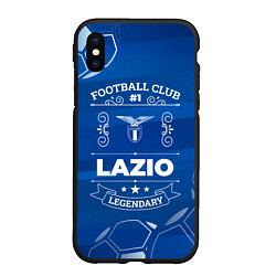 Чехол iPhone XS Max матовый Lazio FC 1, цвет: 3D-черный