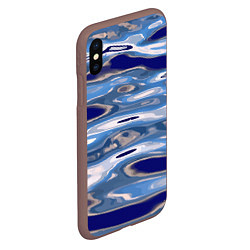 Чехол iPhone XS Max матовый Волна Тихий океан, цвет: 3D-коричневый — фото 2