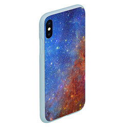 Чехол iPhone XS Max матовый Яркая вселенная, цвет: 3D-голубой — фото 2