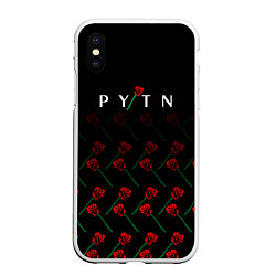 Чехол iPhone XS Max матовый Payton Moormeie pattern rose, цвет: 3D-белый