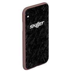 Чехол iPhone XS Max матовый Skillet Скиллет Logotip, цвет: 3D-коричневый — фото 2