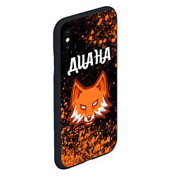 Чехол iPhone XS Max матовый Диана ЛИСА Краска, цвет: 3D-черный — фото 2