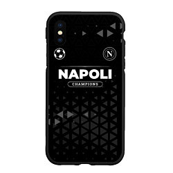 Чехол iPhone XS Max матовый Napoli Форма Champions, цвет: 3D-черный