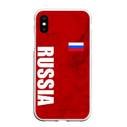 Чехол iPhone XS Max матовый RUSSIA - RED EDITION - SPORTWEAR, цвет: 3D-белый