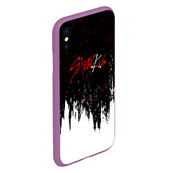 Чехол iPhone XS Max матовый Stray kids - changbin, цвет: 3D-фиолетовый — фото 2