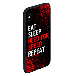 Чехол iPhone XS Max матовый Eat Sleep Need for Speed Repeat - Спрей, цвет: 3D-черный — фото 2