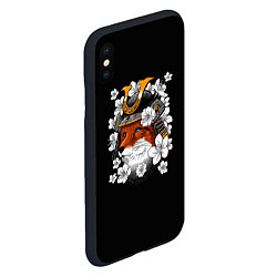 Чехол iPhone XS Max матовый Лис Самурай, цвет: 3D-черный — фото 2