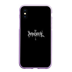 Чехол iPhone XS Max матовый Immortal, крест и пентаграмма, цвет: 3D-сиреневый