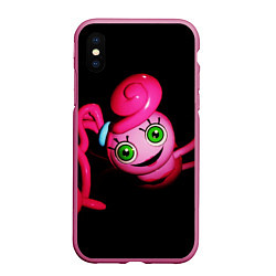 Чехол iPhone XS Max матовый POPPY PLAYTIME - Mommy long legs - Мама длинные но, цвет: 3D-малиновый