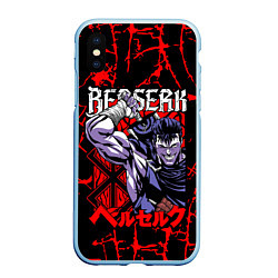 Чехол iPhone XS Max матовый БЕРСЕРК BERSERK GUTS, цвет: 3D-голубой