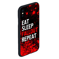 Чехол iPhone XS Max матовый Eat Sleep Fallout Repeat Краска, цвет: 3D-черный — фото 2