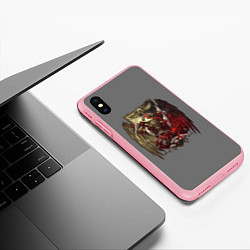 Чехол iPhone XS Max матовый Blood Angels symbol, цвет: 3D-баблгам — фото 2