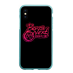 Чехол iPhone XS Max матовый BOYS NEXT DOOR, цвет: 3D-мятный