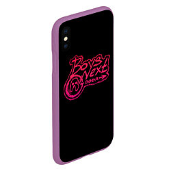 Чехол iPhone XS Max матовый BOYS NEXT DOOR, цвет: 3D-фиолетовый — фото 2