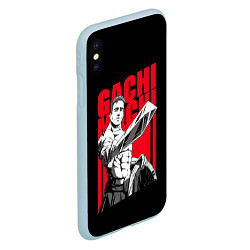 Чехол iPhone XS Max матовый GACHIMUCHI WARRIOR ГАЧИМУЧИ ВОИН, цвет: 3D-голубой — фото 2