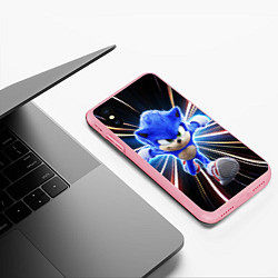 Чехол iPhone XS Max матовый Speed Sonic, цвет: 3D-баблгам — фото 2