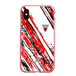 Чехол iPhone XS Max матовый CHICAGO BULLS ЧИКАГО БУЛЛС, цвет: 3D-баблгам