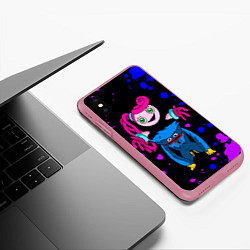 Чехол iPhone XS Max матовый Poppy Playtime Хагги Вагги и Мама Длинные Ноги, цвет: 3D-малиновый — фото 2