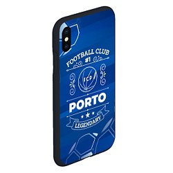 Чехол iPhone XS Max матовый Porto - Football Club Number 1, цвет: 3D-черный — фото 2