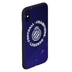 Чехол iPhone XS Max матовый Club Brugge Легенды Чемпионы, цвет: 3D-черный — фото 2