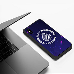 Чехол iPhone XS Max матовый Club Brugge Легенды Чемпионы, цвет: 3D-черный — фото 2