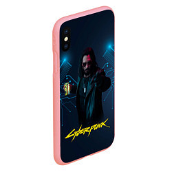 Чехол iPhone XS Max матовый Johnny Cyberpunk2077, цвет: 3D-баблгам — фото 2