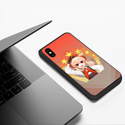 Чехол iPhone XS Max матовый Klee Кли, цвет: 3D-черный — фото 2