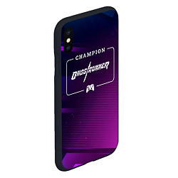 Чехол iPhone XS Max матовый Ghostrunner Gaming Champion: рамка с лого и джойст, цвет: 3D-черный — фото 2