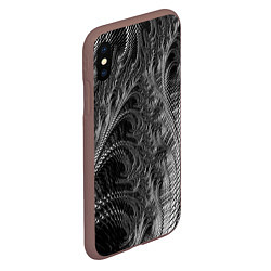 Чехол iPhone XS Max матовый Абстрактный фрактальный паттерн Abstract Fractal p, цвет: 3D-коричневый — фото 2