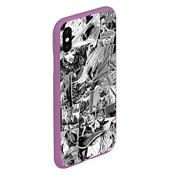 Чехол iPhone XS Max матовый Bloodborne comix, цвет: 3D-фиолетовый — фото 2