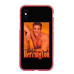 Чехол iPhone XS Max матовый Billy Herrington Aniki Билли, цвет: 3D-красный