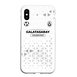 Чехол iPhone XS Max матовый Galatasaray Champions Униформа, цвет: 3D-белый