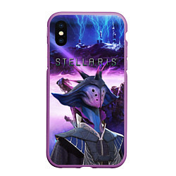 Чехол iPhone XS Max матовый STELLARIS СТЕЛЛАРИС, цвет: 3D-фиолетовый