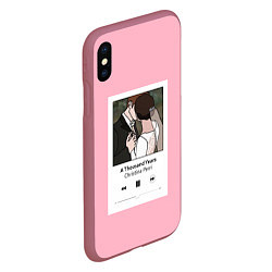 Чехол iPhone XS Max матовый Плейлист, цвет: 3D-малиновый — фото 2