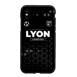 Чехол iPhone XS Max матовый Lyon Champions Uniform, цвет: 3D-черный