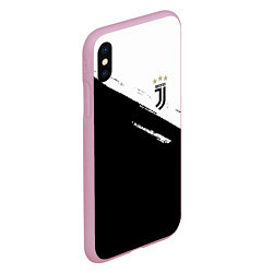 Чехол iPhone XS Max матовый Juventus маленькое лого, цвет: 3D-розовый — фото 2