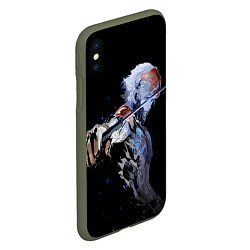 Чехол iPhone XS Max матовый METAL GEAR RISING Райден с мечом, цвет: 3D-темно-зеленый — фото 2