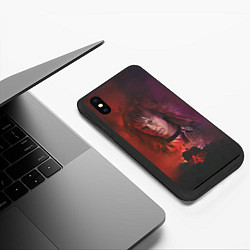 Чехол iPhone XS Max матовый Eddie Munson, цвет: 3D-черный — фото 2