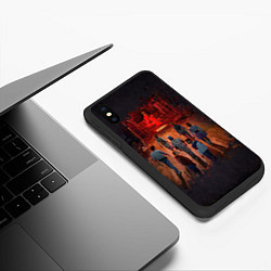 Чехол iPhone XS Max матовый Stranger Things 4, цвет: 3D-черный — фото 2