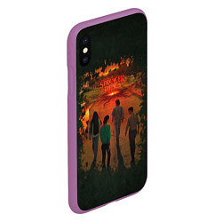 Чехол iPhone XS Max матовый Очень странные дела 4 сезон, цвет: 3D-фиолетовый — фото 2